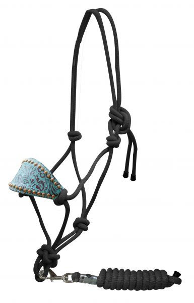Thumbnail: Showman Cowboy Halter w/Padded Bronc Style Nose