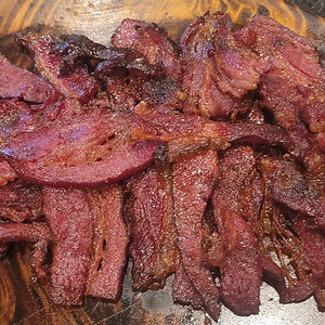 9x13 Tin Smoked Candied Beef Bacon (Facon)