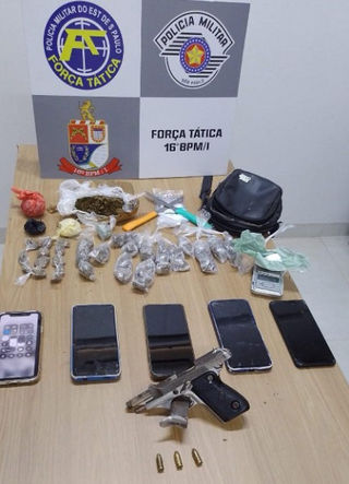 Força Tática de Jales prende cinco e apreende menores com armas e drogas em Paranapuã