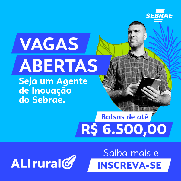 Sebrae-SP abre inscrições para agentes locais de inovação rural com vagas na região; bolsas chegam a R$ 6,5 mil