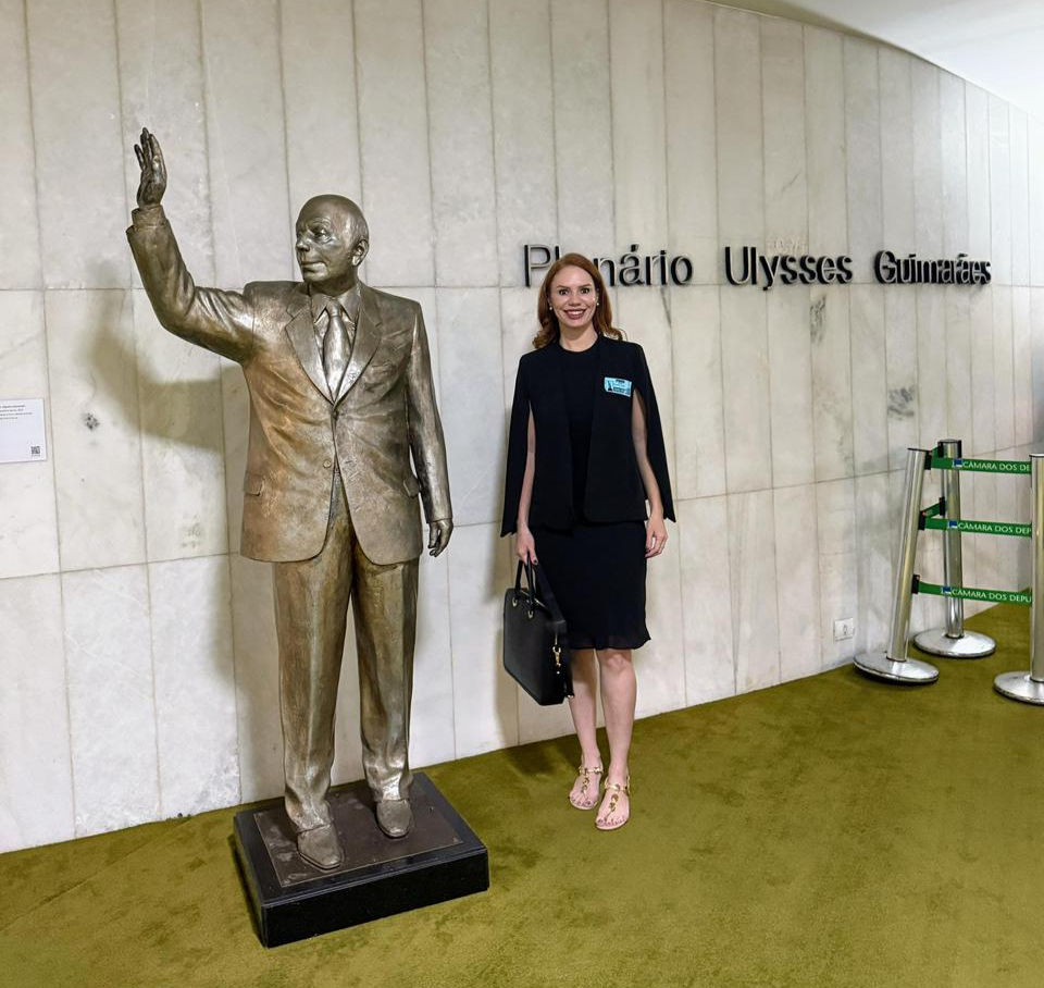 A gestora de Captação de Recursos, Keller Rafaela durante a agenda institucional em Brasília