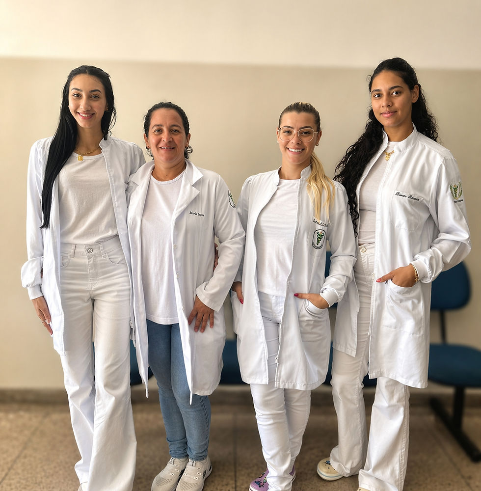 Lauane Fazam Francisco, Maria Pereira de Souza, , Isabelle da Silva Padoan e Bruna Nanchi Bezerra, autoras do artigo