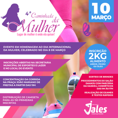 4ª Caminhada da Mulher será no dia 10 de março com diversas atividades em novo local