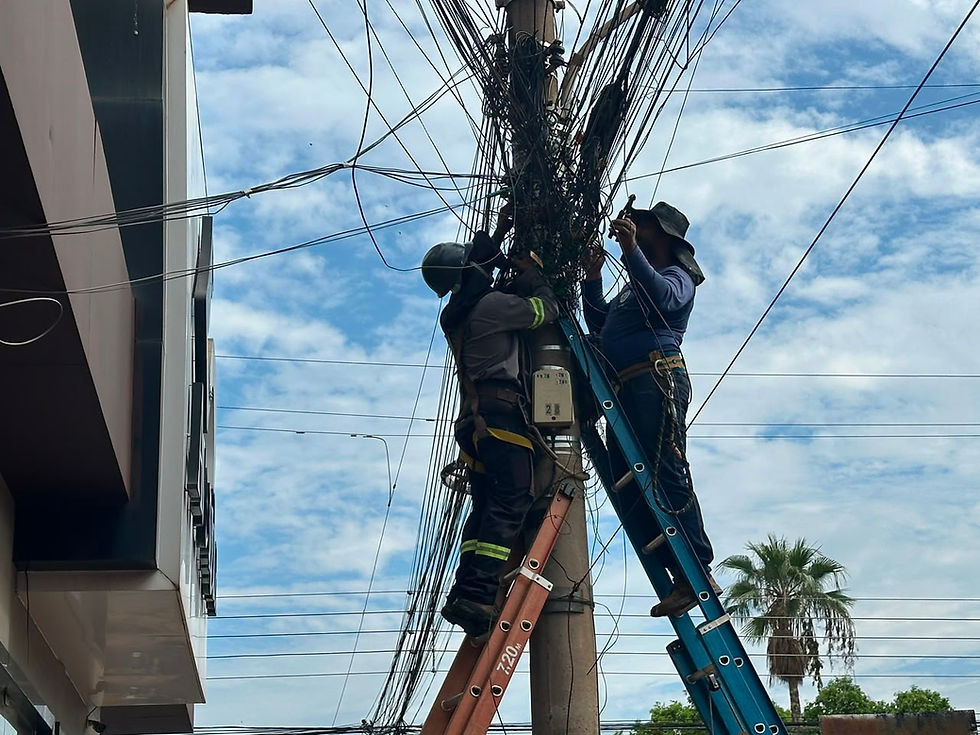 Projeto de ordenamento de fios leva força-tarefa a novos pontos de Jales