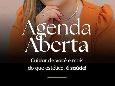 Agenda aberta. Marque o seu horário