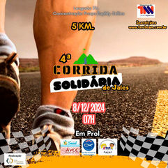 Vem aí a 4ª Corrida Solidária em prol ao Fundo Social, Lar dos Velhinhos, AVCC e AACAJ
