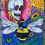 Thumbnail: “Bee Yourself or Die Inside” Original 16x20 Acrylic Painting on Canvas 