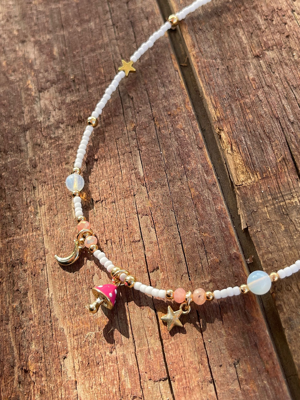 Thumbnail: Pink Mushie Choker Necklace