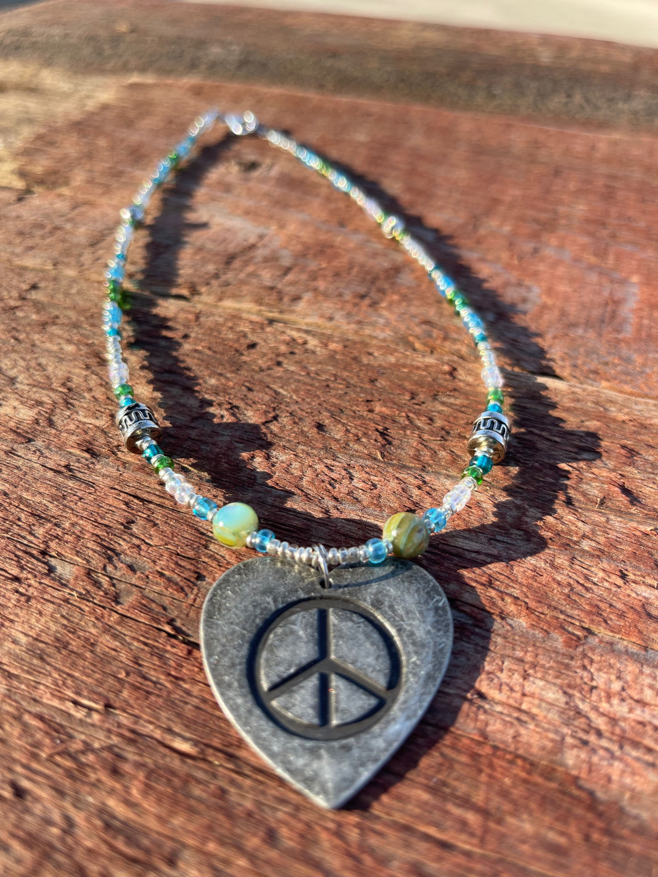 Peace and love choker necklace 