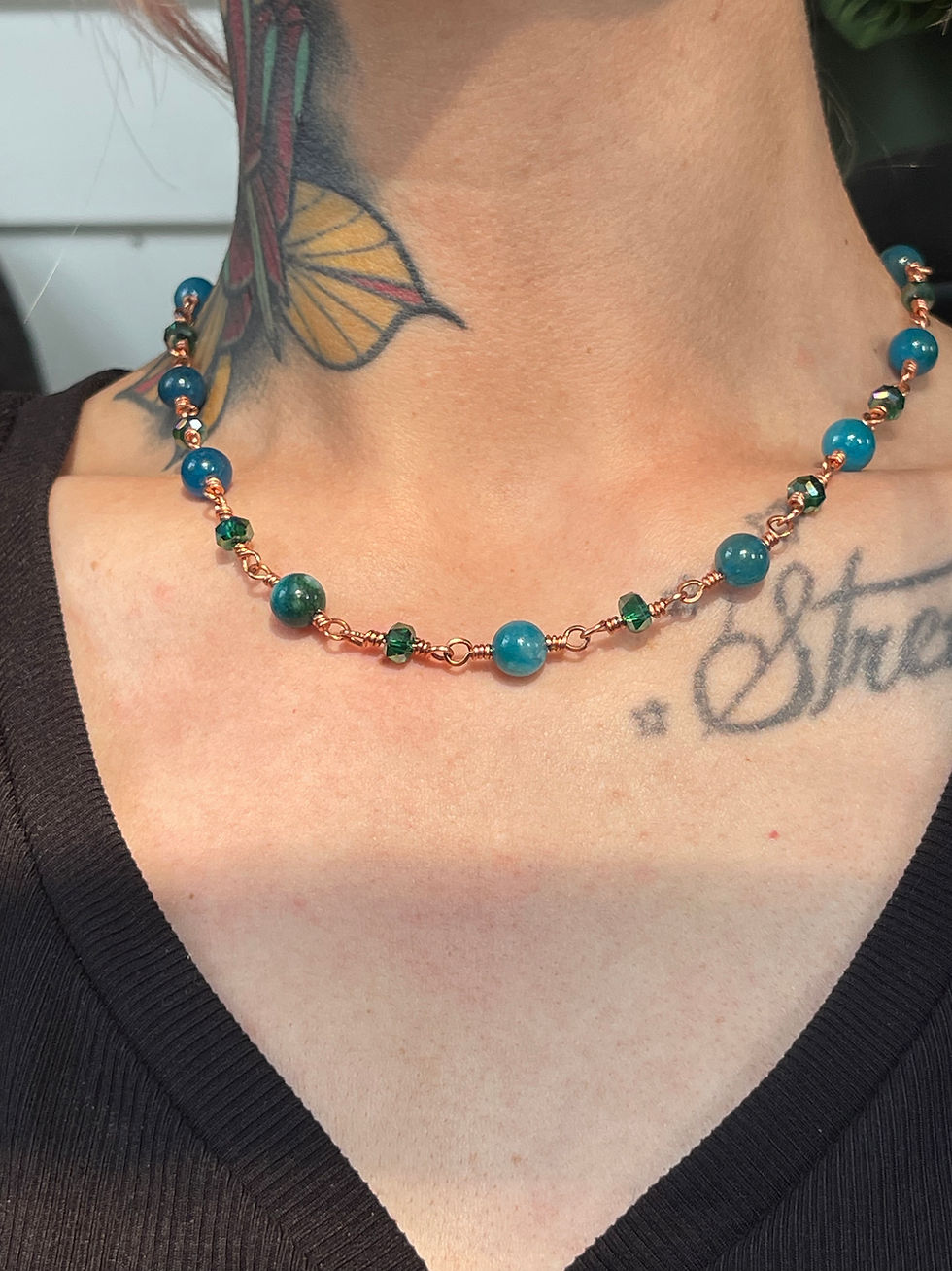 Thumbnail: Dyed Cyanite Choker Necklace