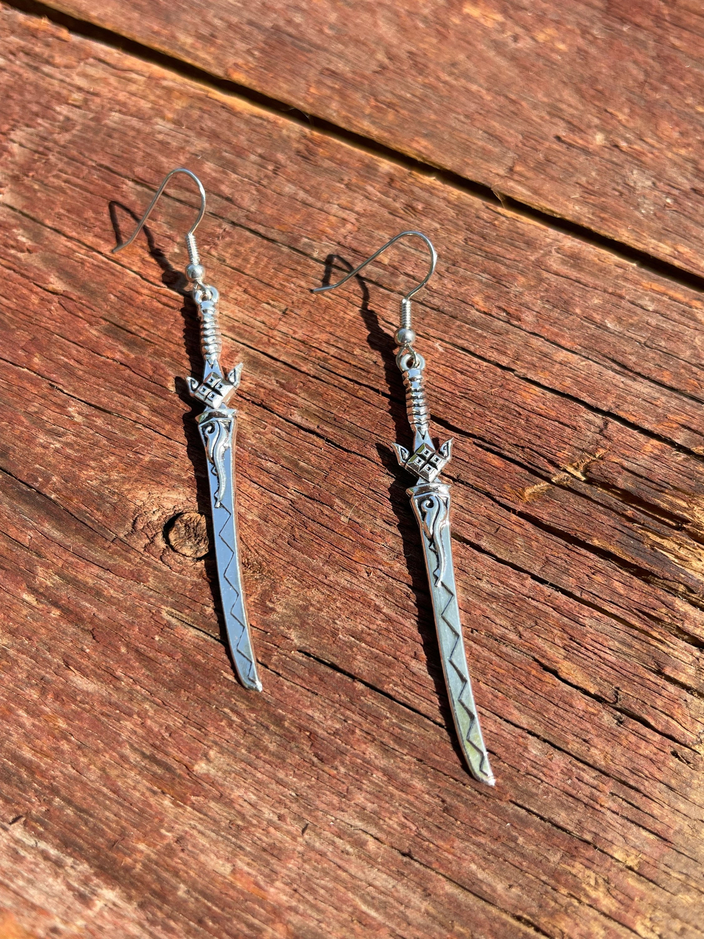 Sword earrings 
