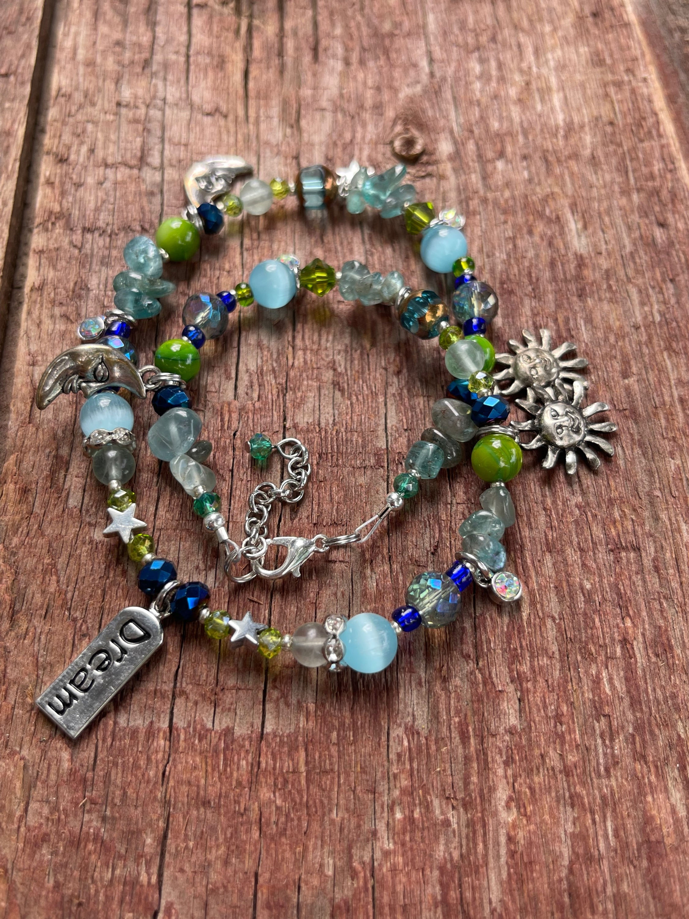 “Shoot for the moon” wrap around bracelet