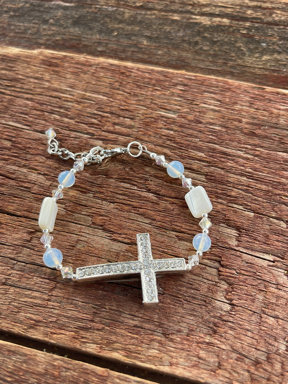 Thumbnail: White Cross Bracelet