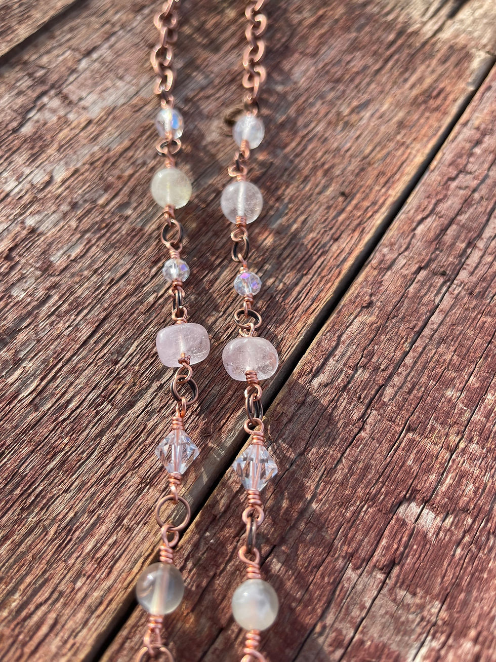 Thumbnail: Wire wrapped Crystal Point necklace 