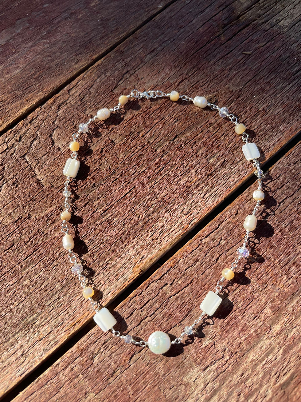 Thumbnail: .925 Sterling Silver White Necklace