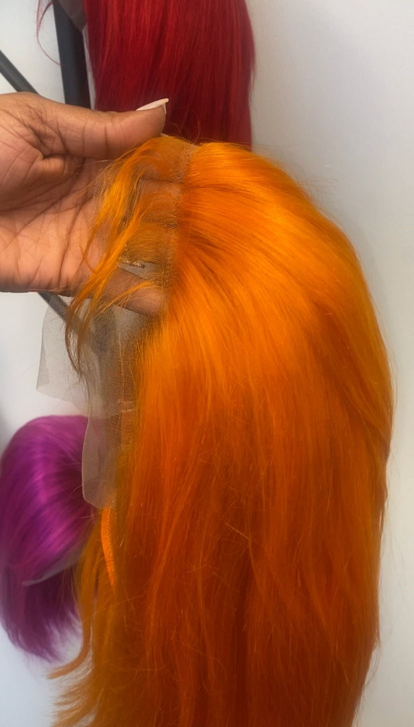 Thumbnail: 613 13” x 4” Transparent Lace Frontal Color Bobs Wigs 