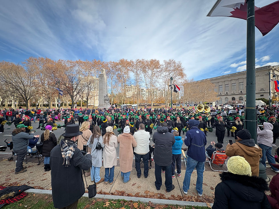 Cheer and Band Take to the Streets
