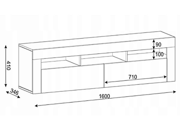 תמונה ממוזערת: Тумба под ТВ висящая на стене или стоящая на полу MORENO 160