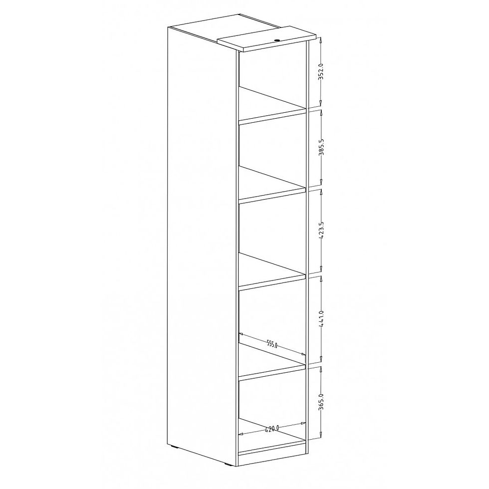 תמונה ממוזערת: Шкаф однодверный OPTIMA White 17