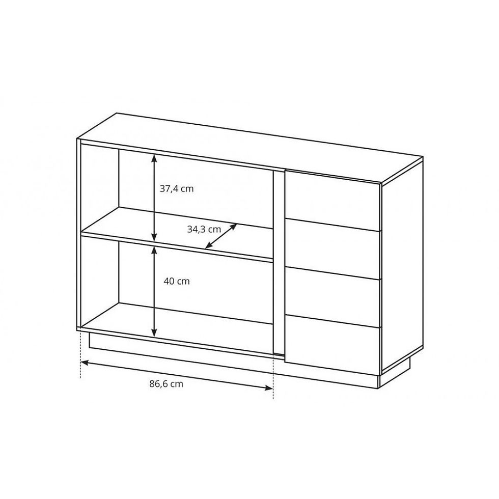Миниатюра: Комод ARCO WHITE (K138 2D4S)