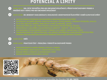 DOD2 - Šlechtění ekologických odrůd, potenciál a limity - 23.05.2025
