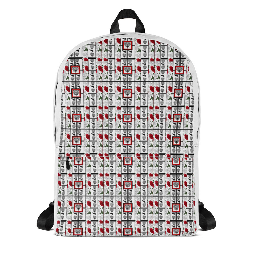 Black and Red Roses Backpack