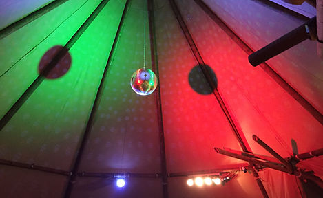 Mirror Ball and Uplighters