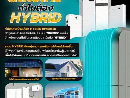 ติดโซลาร์ ทำไมต้อง Hybrid