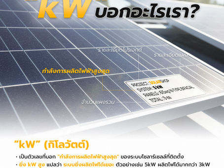 kW (กิโลวัตต์) ในระบบโซลาร์เซลล์คืออะไร
