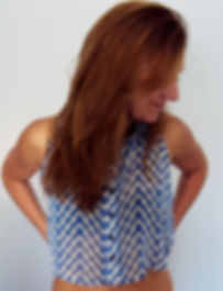 Chevron Print High Low Top