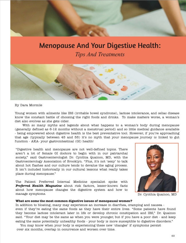 Menopause & Your Digestive System PHM Magazine