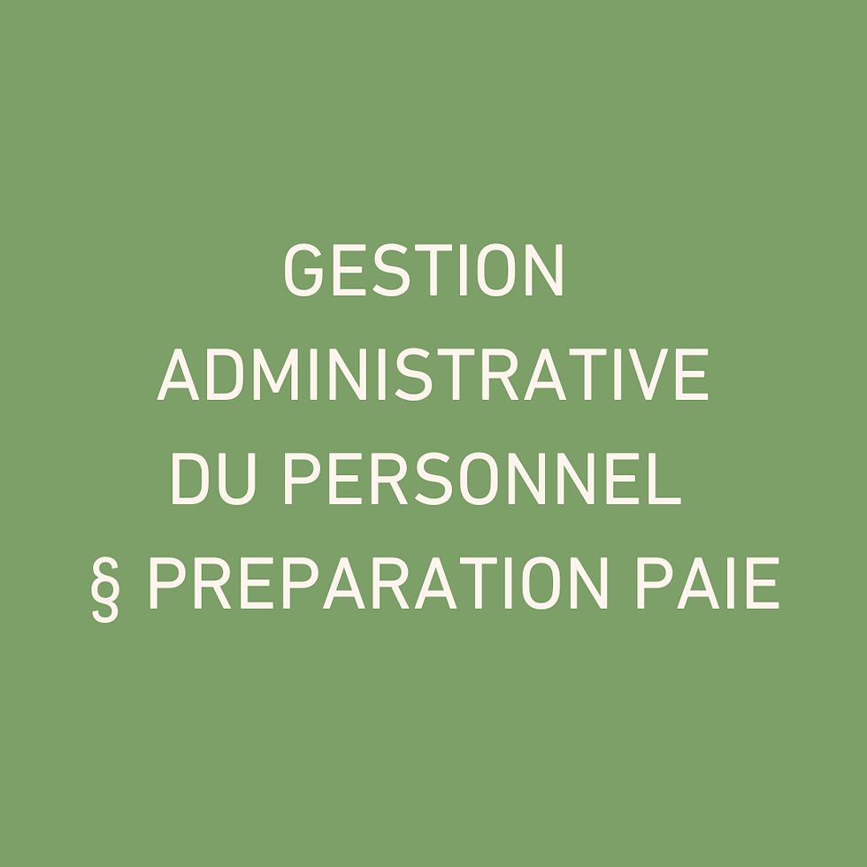 Gestion administrative du personnel et préparation paie