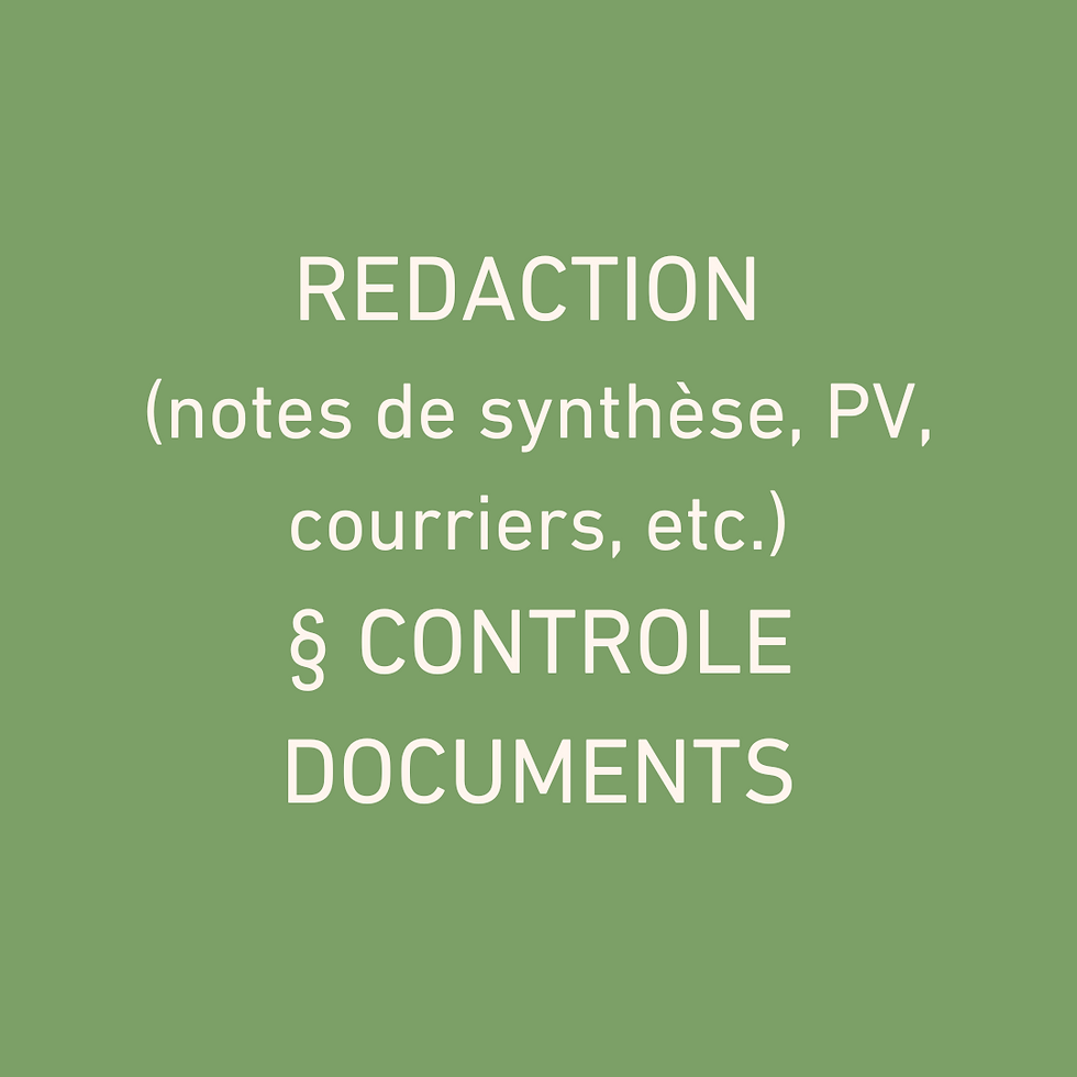 Rédaction et contrôle documents