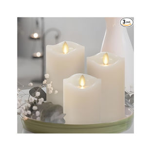 set of 3 flameless candles