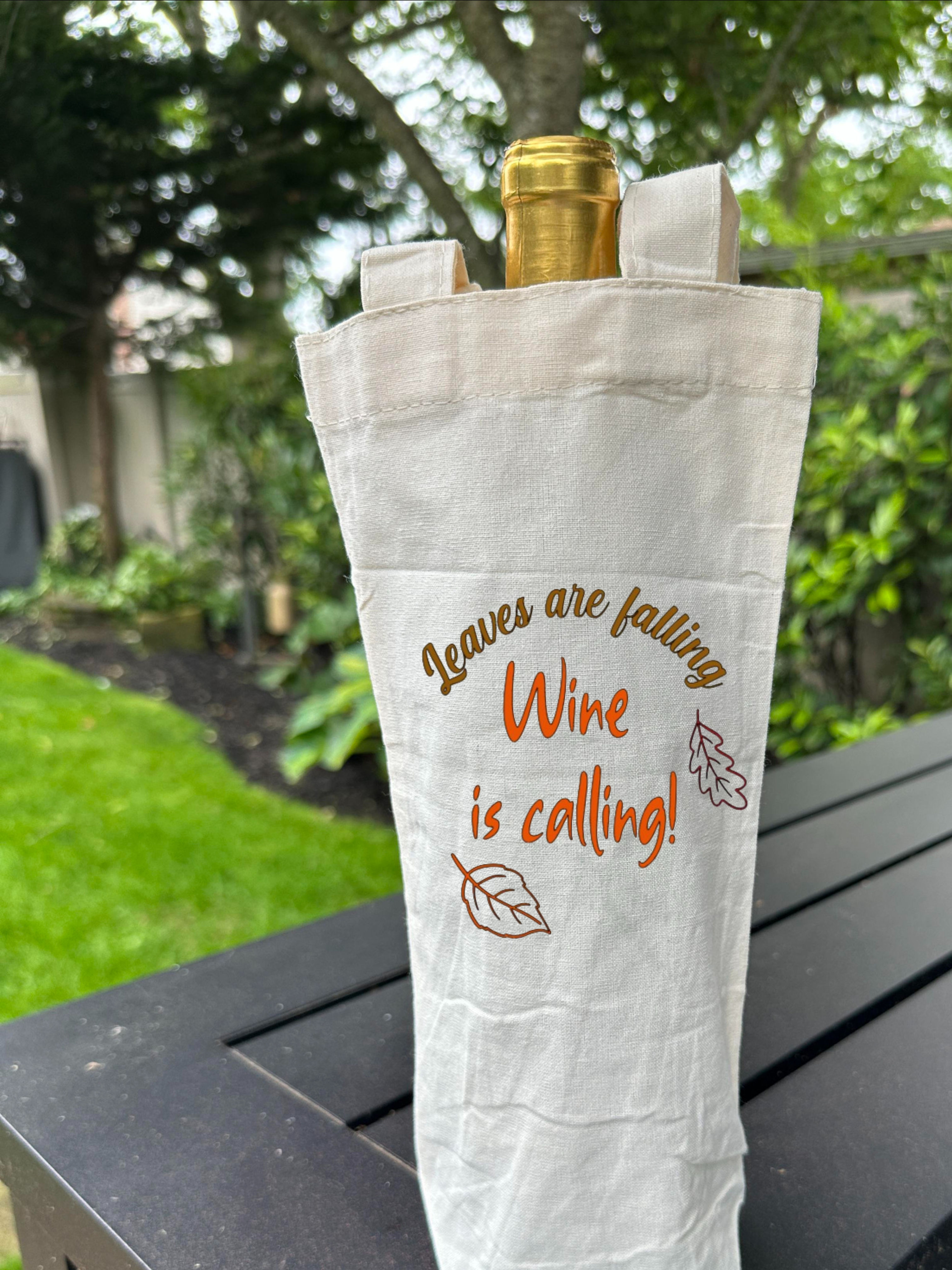 Wine Bag - Falling Leaves