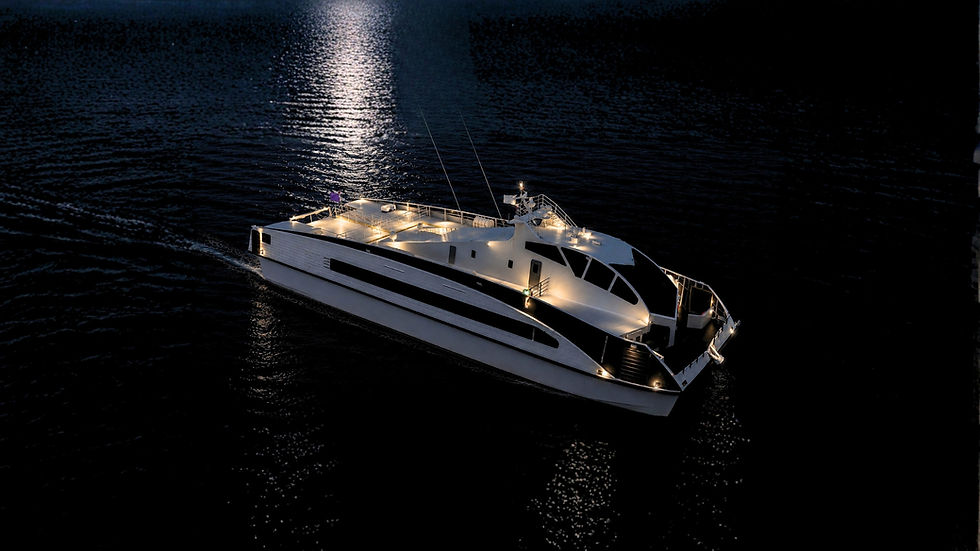 Aerial view of SENSUS 42 underway during sea trials