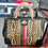 Thumbnail: Leopard Bamboo Handle Large Satchel Set with Wallet