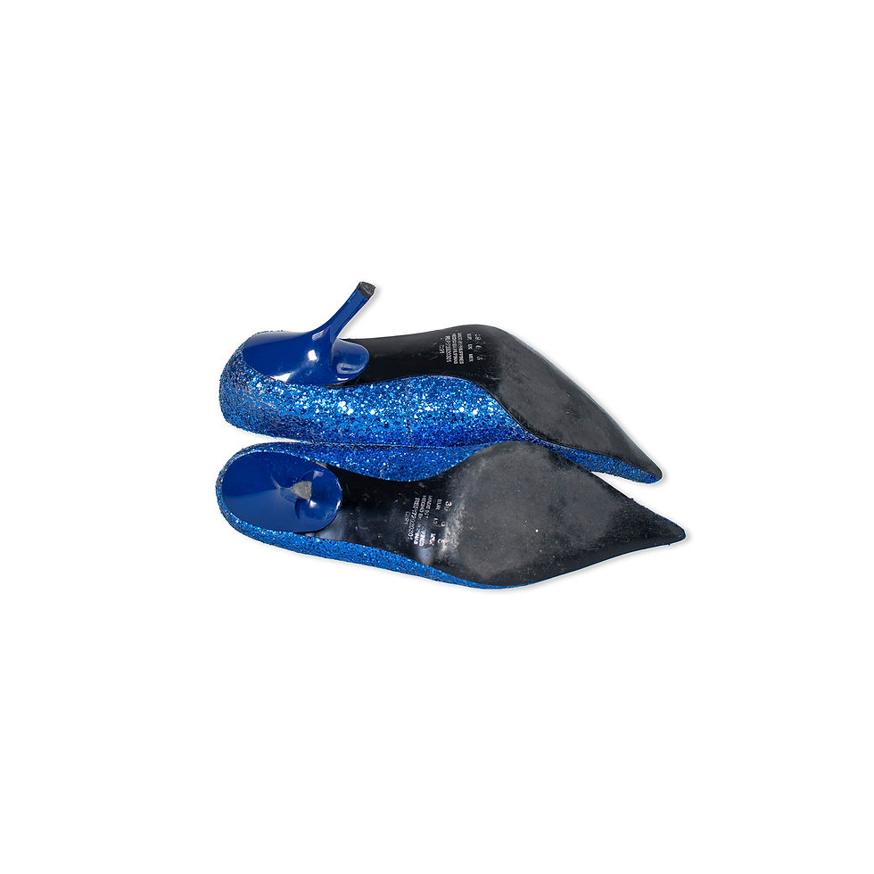 Miniatura: Mules, Kitten heels Blue Glitter · MANGO · Talla 39