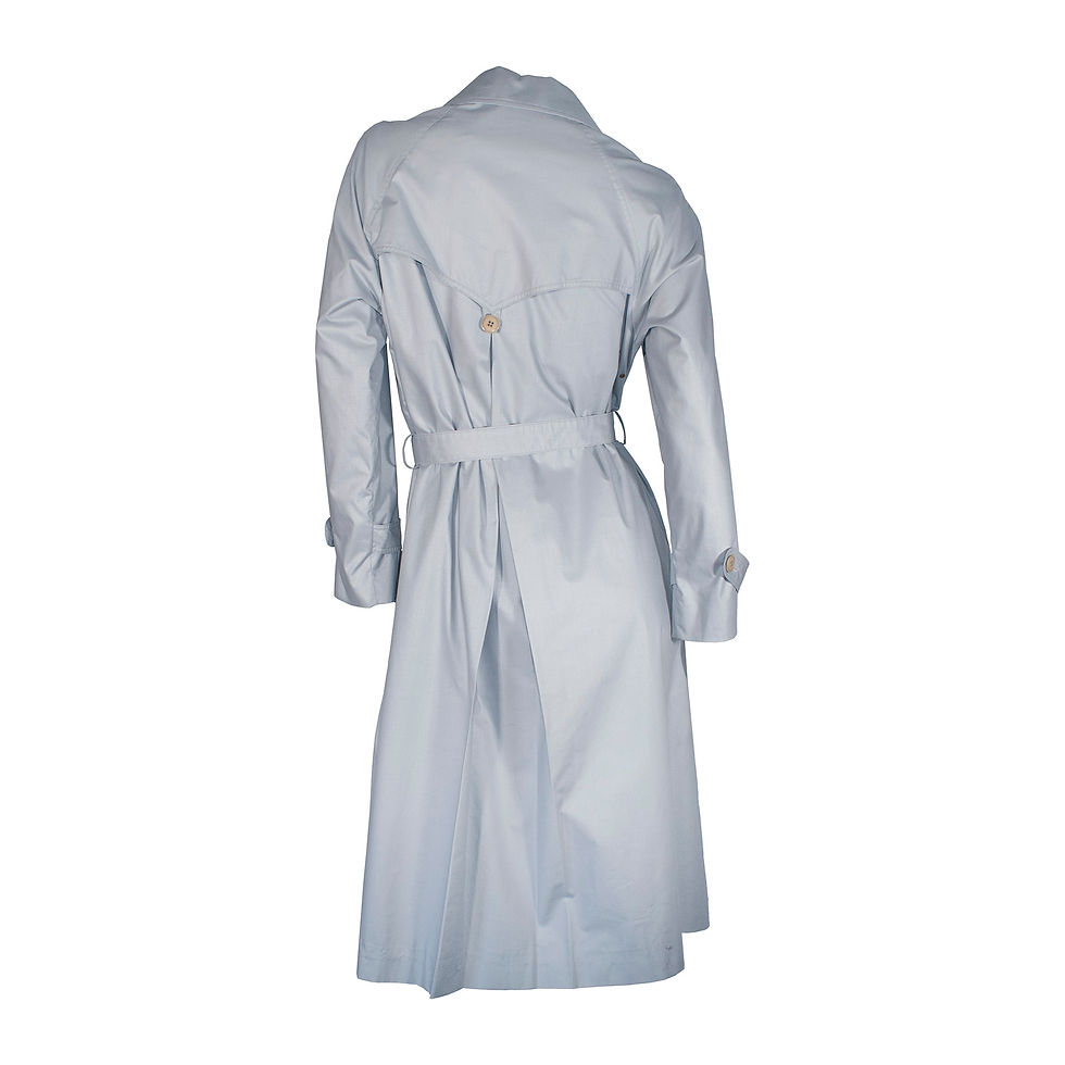 Miniatura: Trench Coat / Gabardina Celeste empolvado