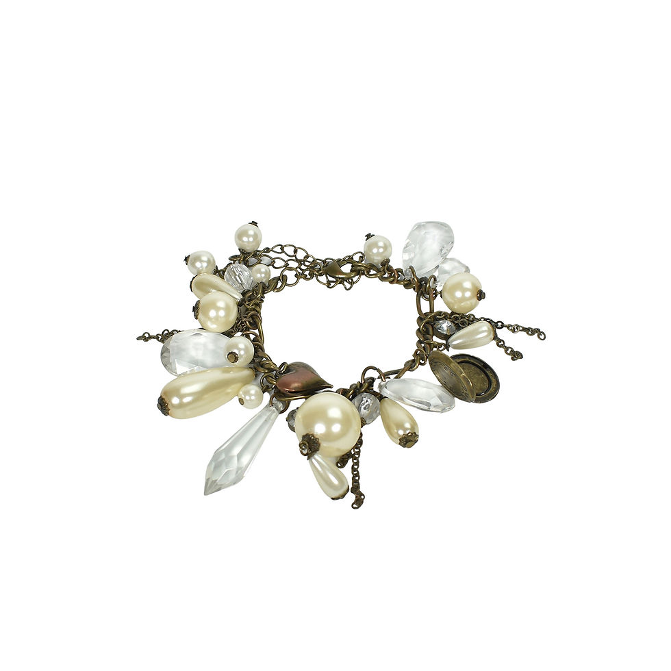 Miniatura: Pulsera Clasp Charms Perlas y Cristales