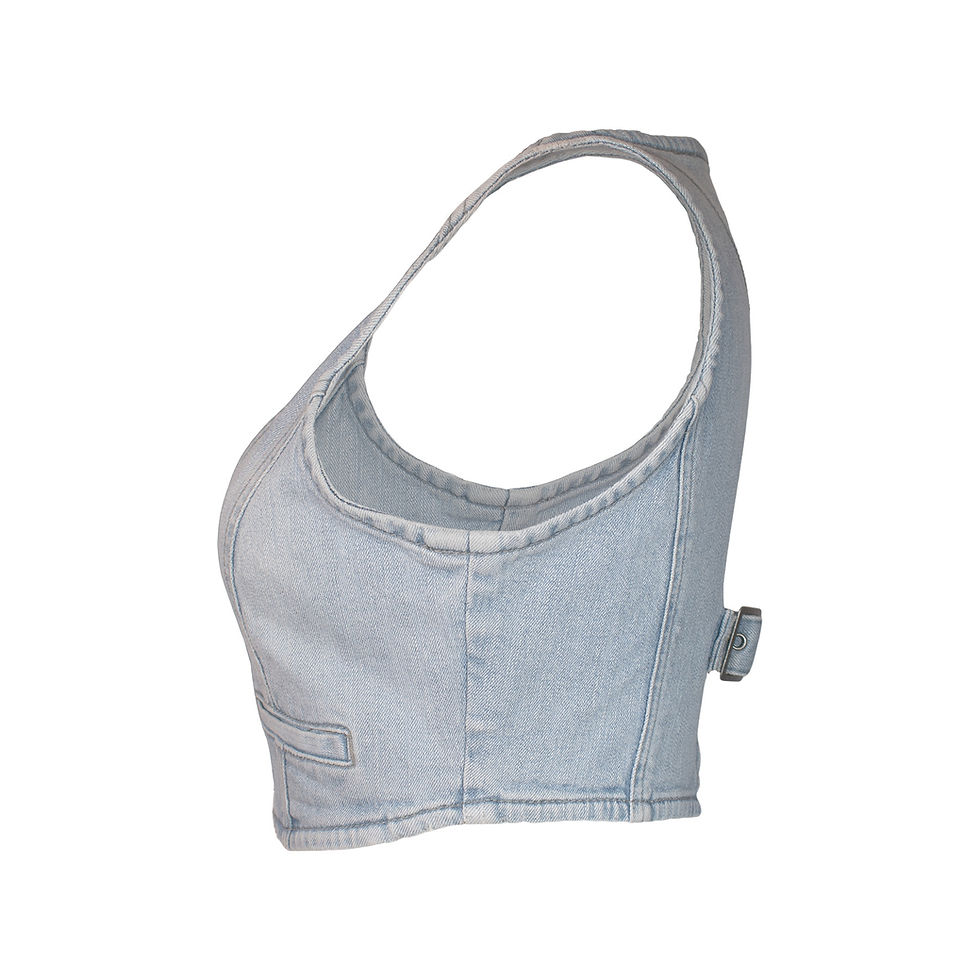 Miniatura: Chaleco Crop Light Denim