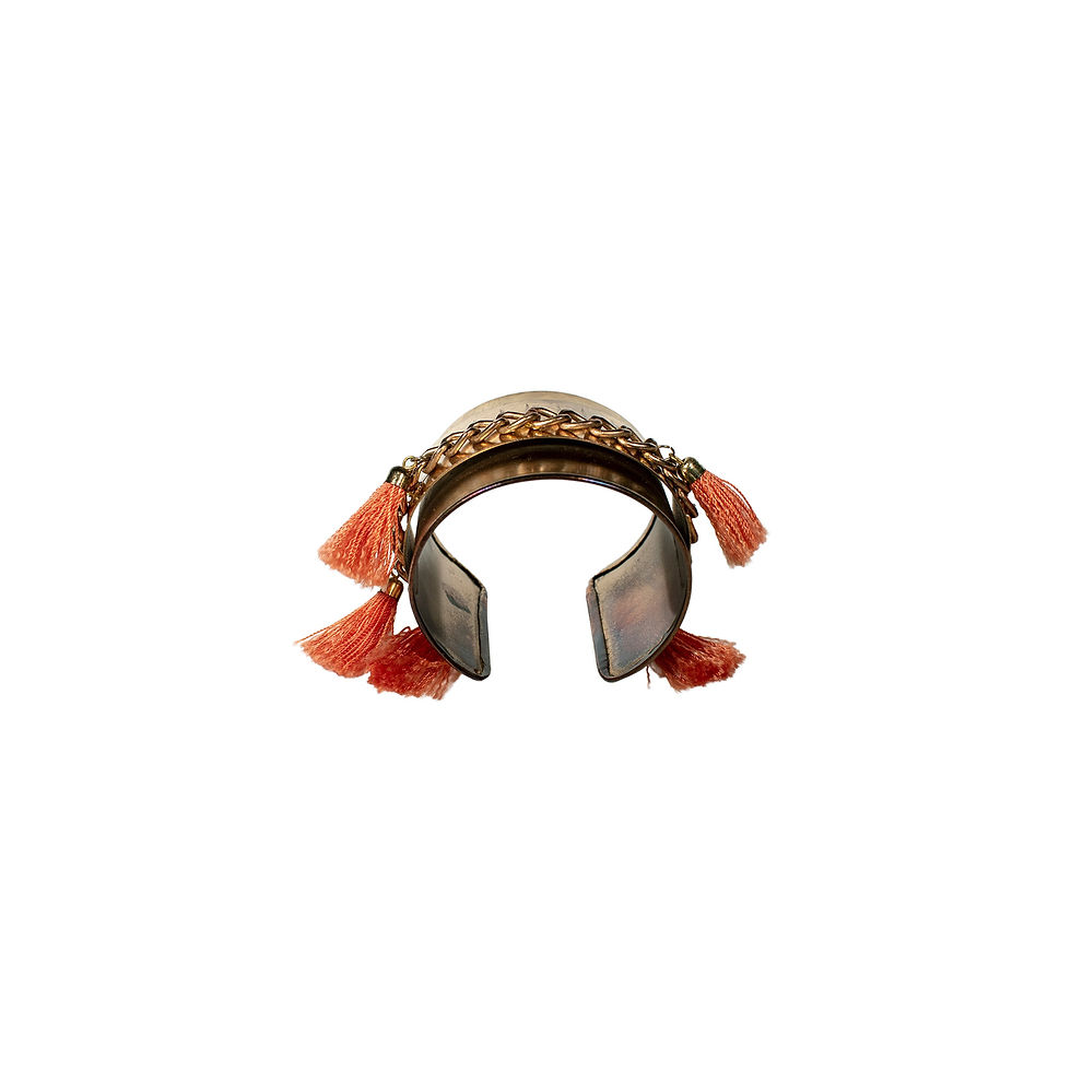 Miniatura: Brazalete Cuff Dorado Flecos
