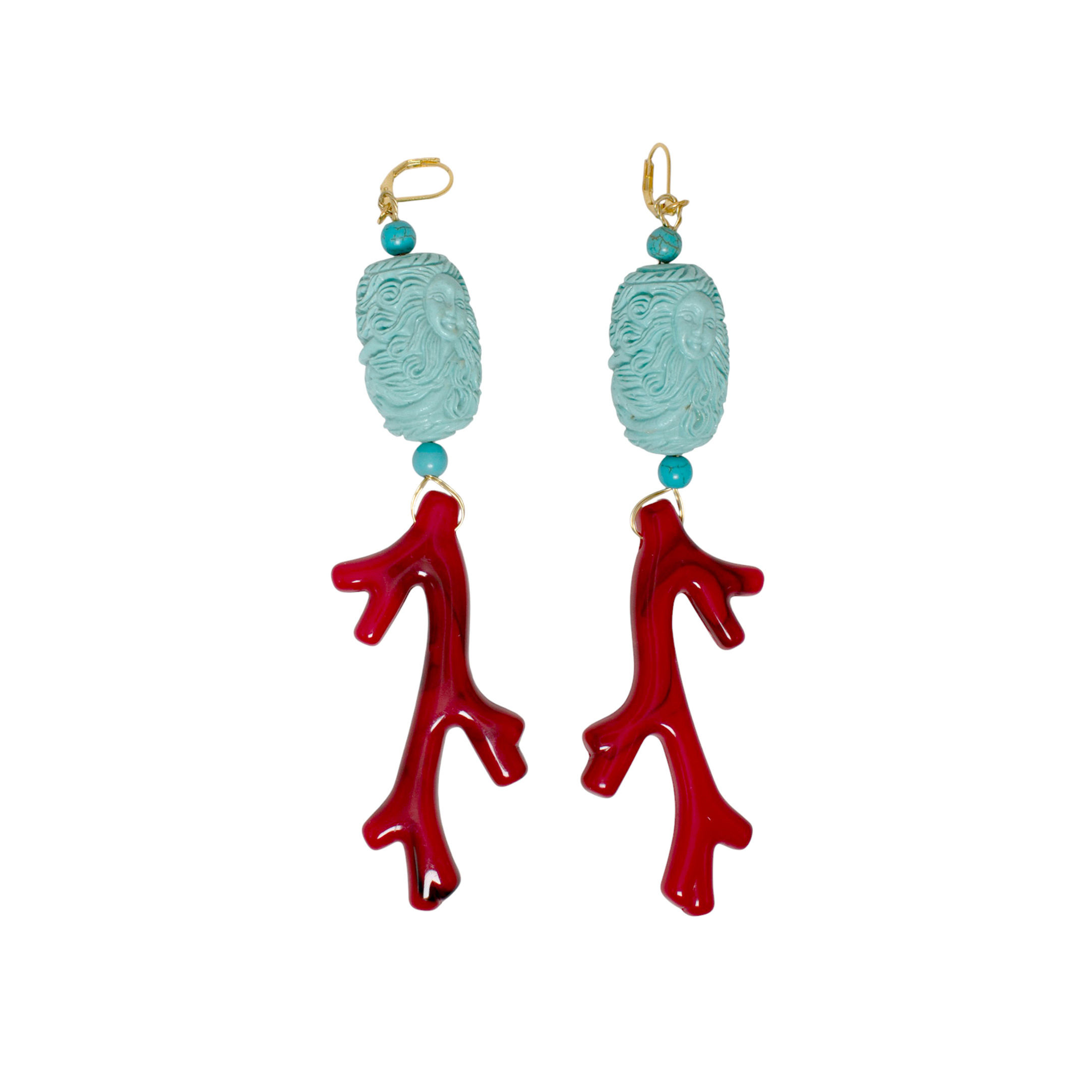 Pendientes SIRENE JADE Coral L