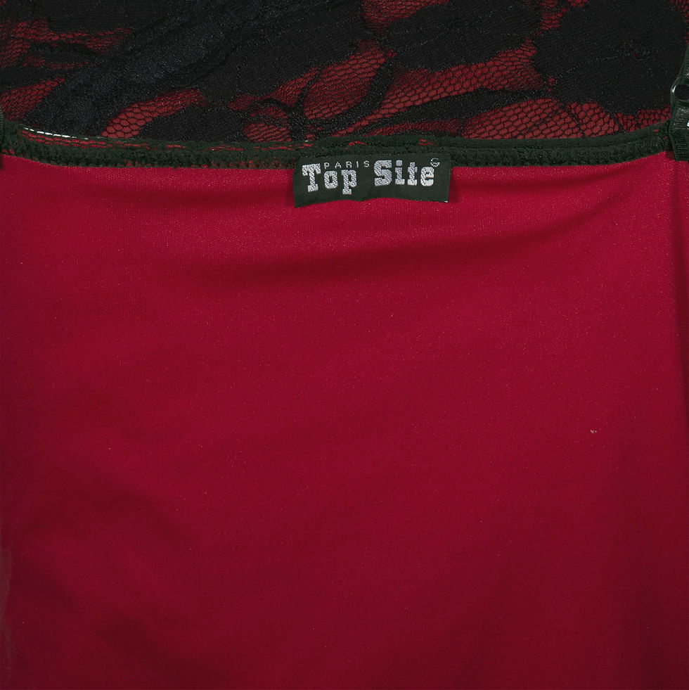 Miniatura: Top Encaje Fruncido Rojo