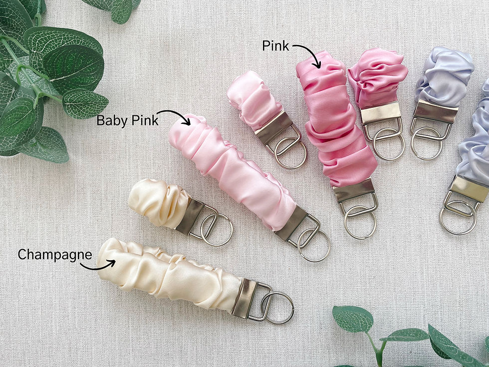 Thumbnail: Pastel Satin Wristlet Keychain