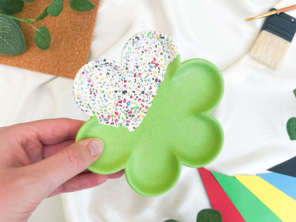 Thumbnail: Green Spectrum Flower Trinket Dish