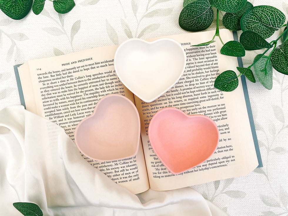 Thumbnail: Custom Heart Ring Dish Trio
