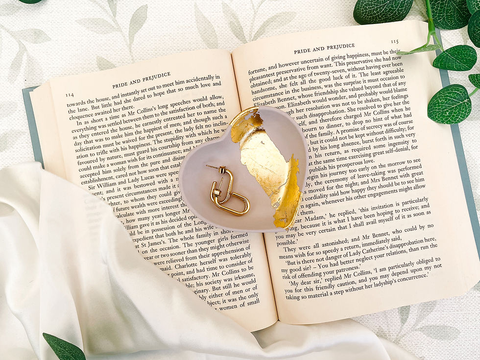 Thumbnail: Gold Leaf Heart Ring Dish