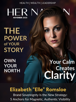 Elizabeth “Elle” Romsloe on the coverpage with Her Nation Magazine