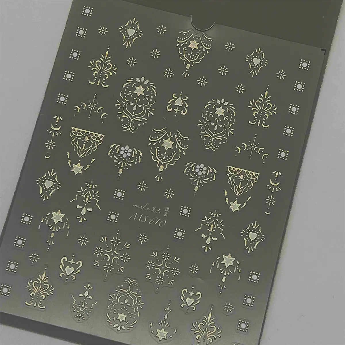 5D Golden White Chrome Sticker